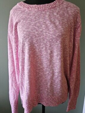 J.Crew Pink Marled Scoopneck Sweater